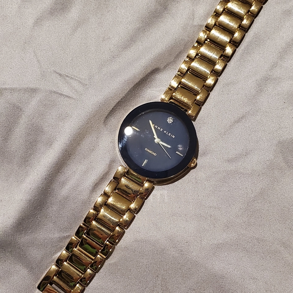 Anne Klein Gold and Navy Watch